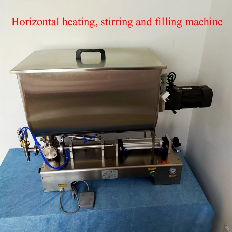 PBOBP Stirring Type Stainless Steel Single Head Filler Machine Horizontal Paste Liquid Filling Machine Honey Cream