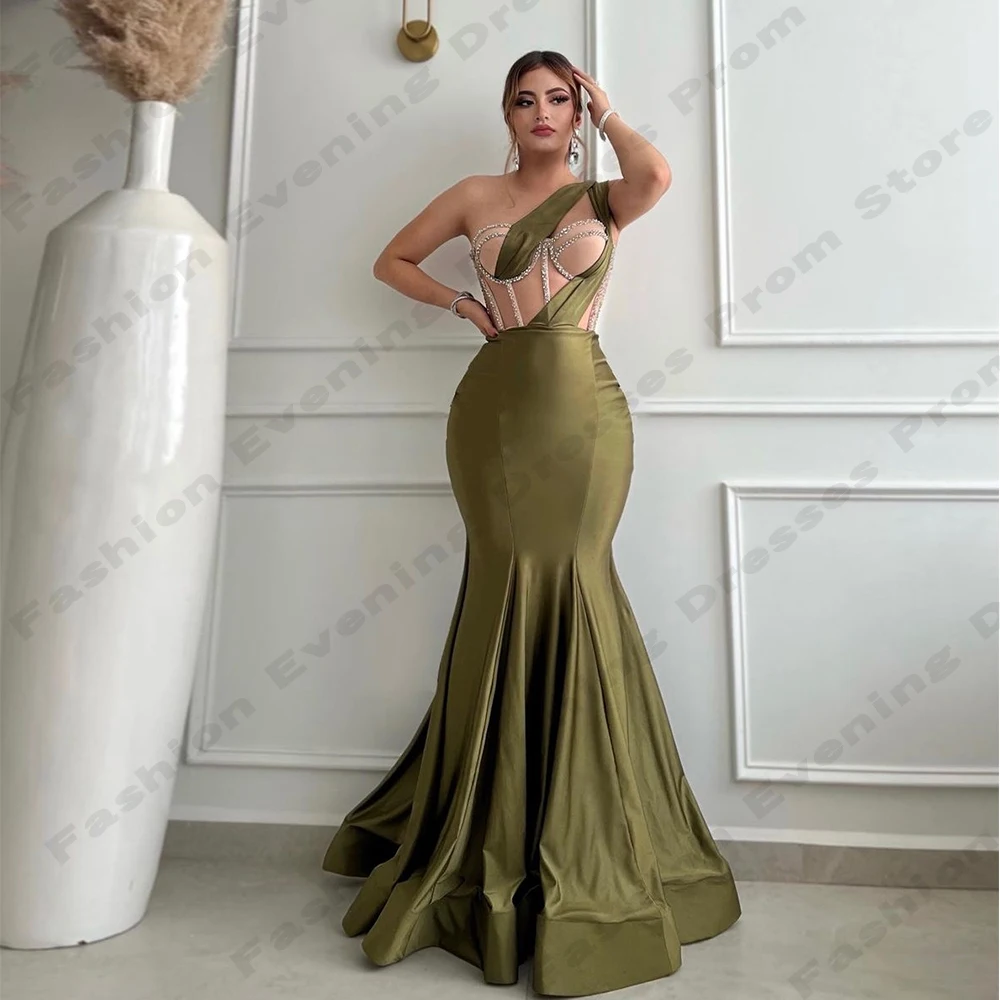 

Sexy Backless Fascinating Evening Dresses For Women Gorgeous Satin Elegant Off Shoulder Sleeveless Simple Slimming Prom Gowns