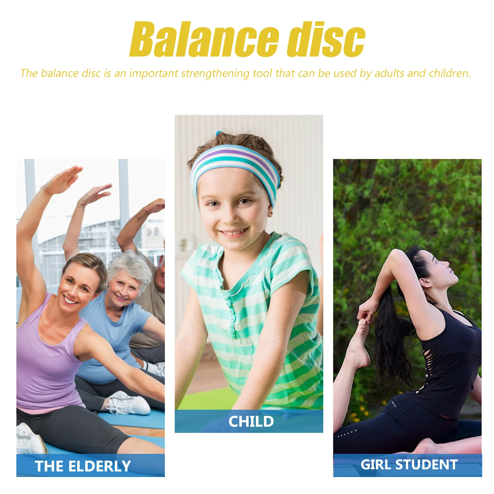 

13 Inch Balance Disc Inflatable Wobble Cushion For Core Stability Exercise Yoga Pad Kids Sensory Seating Adult Posture