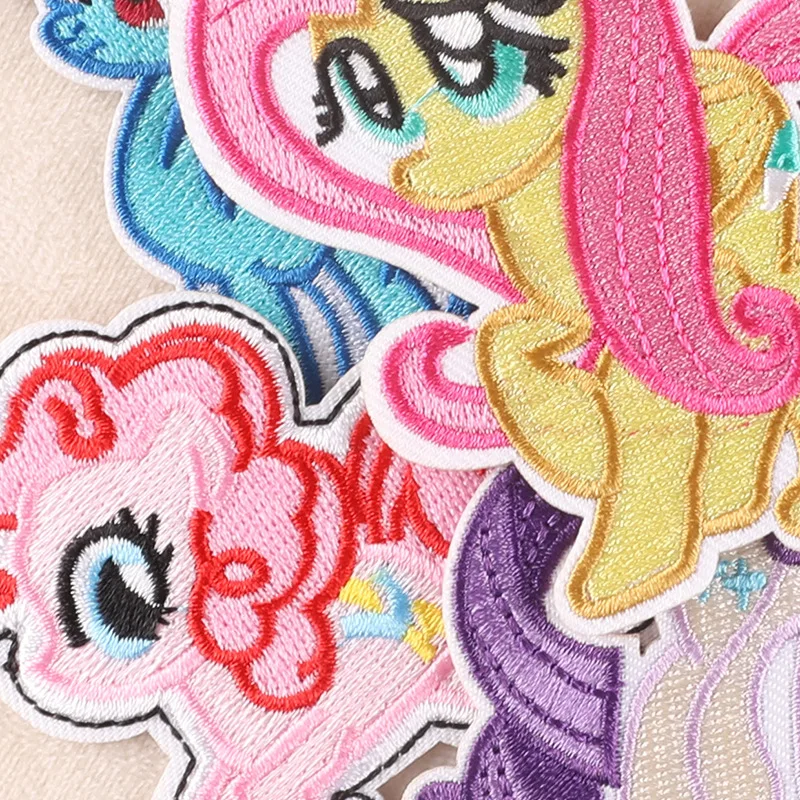 Cartoon Animal Pony Unicorn Self-adhesive Badge Patches for DIY Backpack Children's Clothing Appliques Decor Sticker