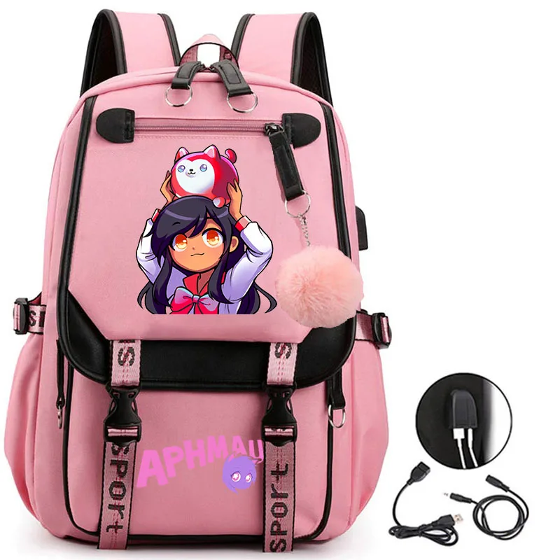 Aphmau schoolbag character comic game travel casual notebook backpack backpack