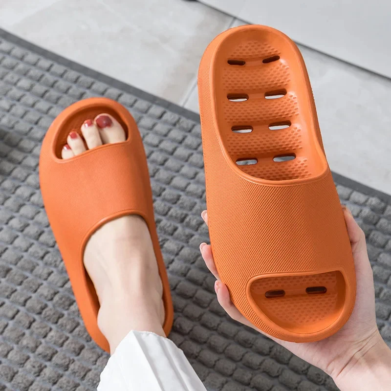 

Men's Bathroom Bathing Slippers New Summer Indoor Home Eva Anti-Slip Anti-Odor Couple Shower Leakage Quick-Drying Slippers