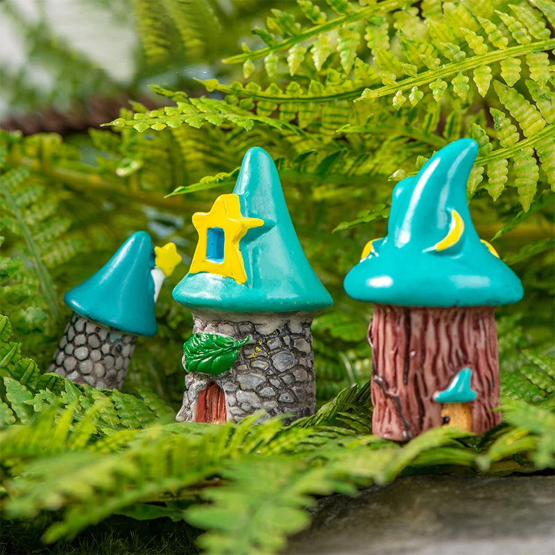 Cartoon Mini Tree House Ornamentos, DIY Micro Paisagem, Cena De Jardinagem, Paisagismo Acessórios, Decoração Para Casa, Resina Artesanato Presentes