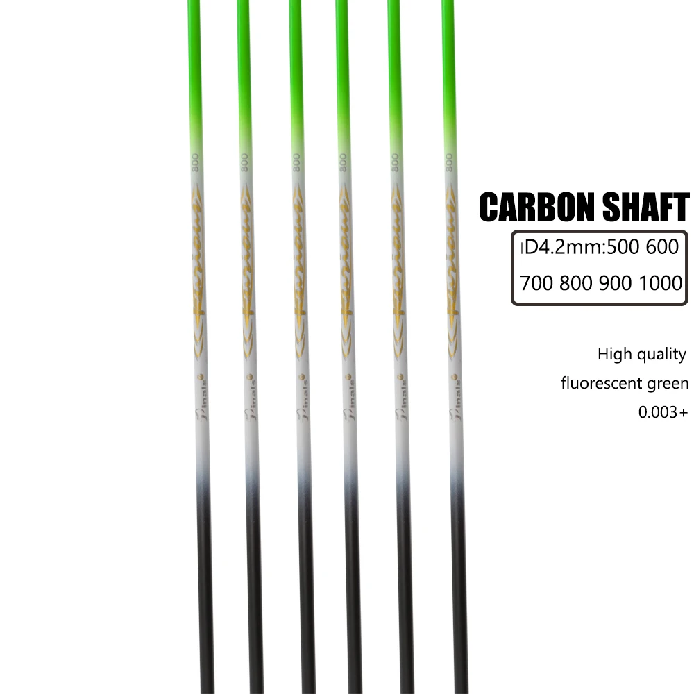 

6/12PCS Archery Spine500-1000 30inch ID4.2mm High Quality Carbon Arrow Shafts Compound Recurve Bow Longbow Hunting