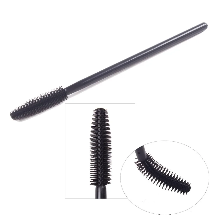 Pak van 100 OneOff Wegwerp Siliconen Wimper Mascara Borstels Wands Applicator Wenkbrauwborstel Make-up Tool Kit Set Torenvorm B