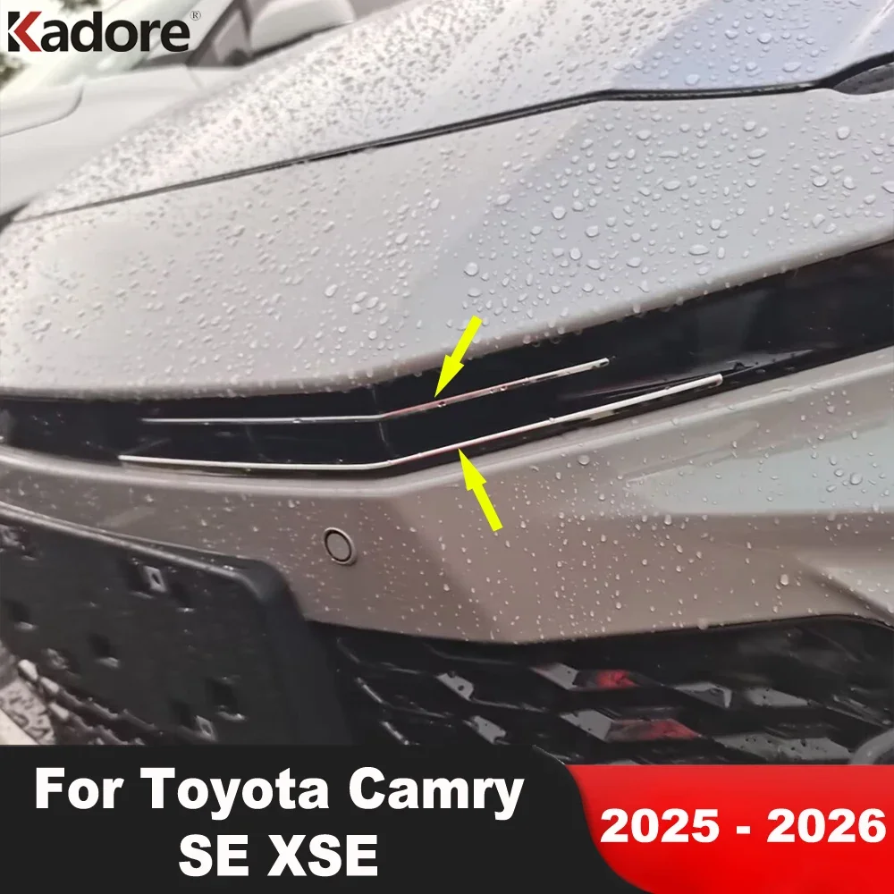 

Front Upper Grille Grill Cover Trim For Toyota Camry SE XSE 2025 2026 Chrome Car Head Grills Molding Garnish Strip Accessories
