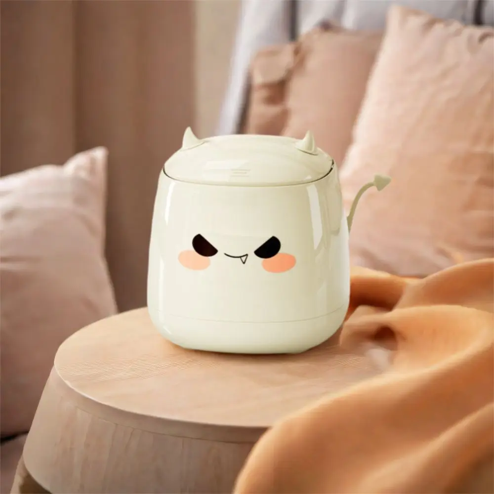 

Стильный мультяшный настольный мусорный бак, простой дизайн, пластиковый настольный мусорный бак с крышкой, мини-мусорный бак для гостиной