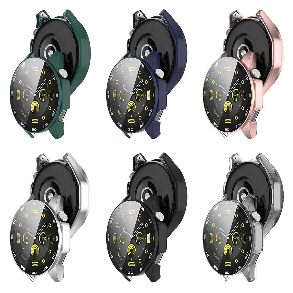 PC + Glass Protective Case For Huawei Watch GT4 46mm Full Screen Protector Shell Cover
