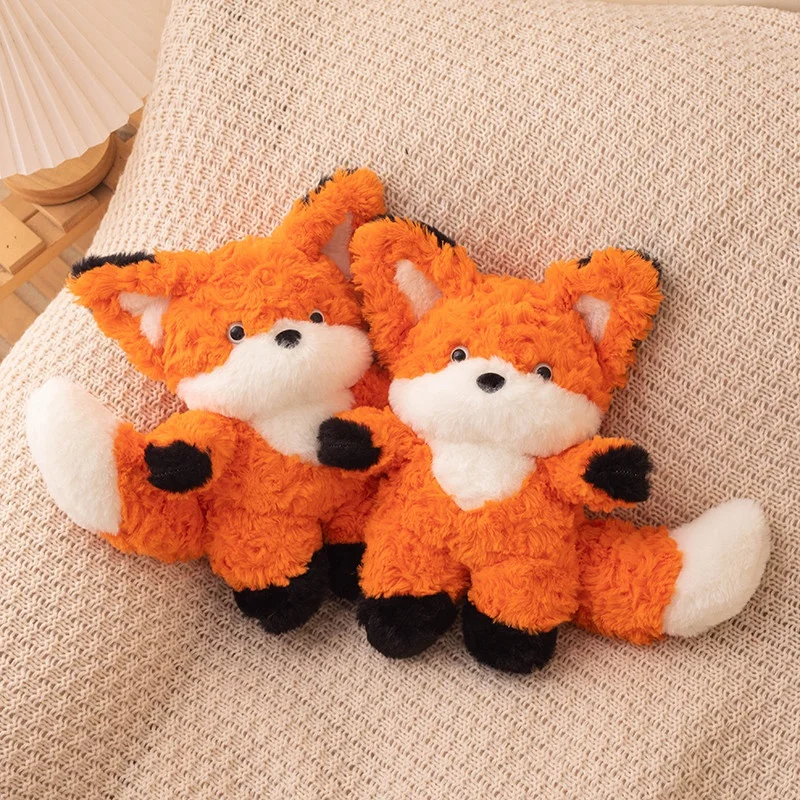 40cm Soft Fluffy Fox Plush Toy Cute Cartoon Animal Fox Stuffed Doll Girls Lover Valentine's Gift Kawaii Sofa Decor Pillows