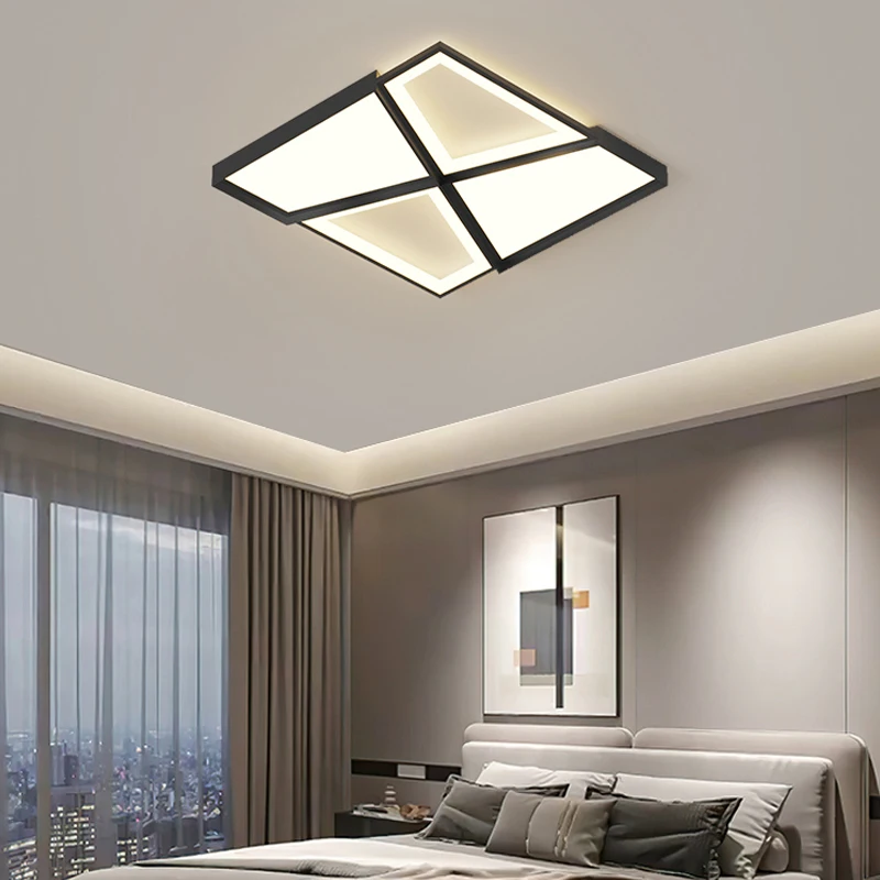Lâmpada do teto led simples e moderno sala de estar atmosfera retangular quarto estudo da sala de jantar lâmpada decoração interior casa iluminação