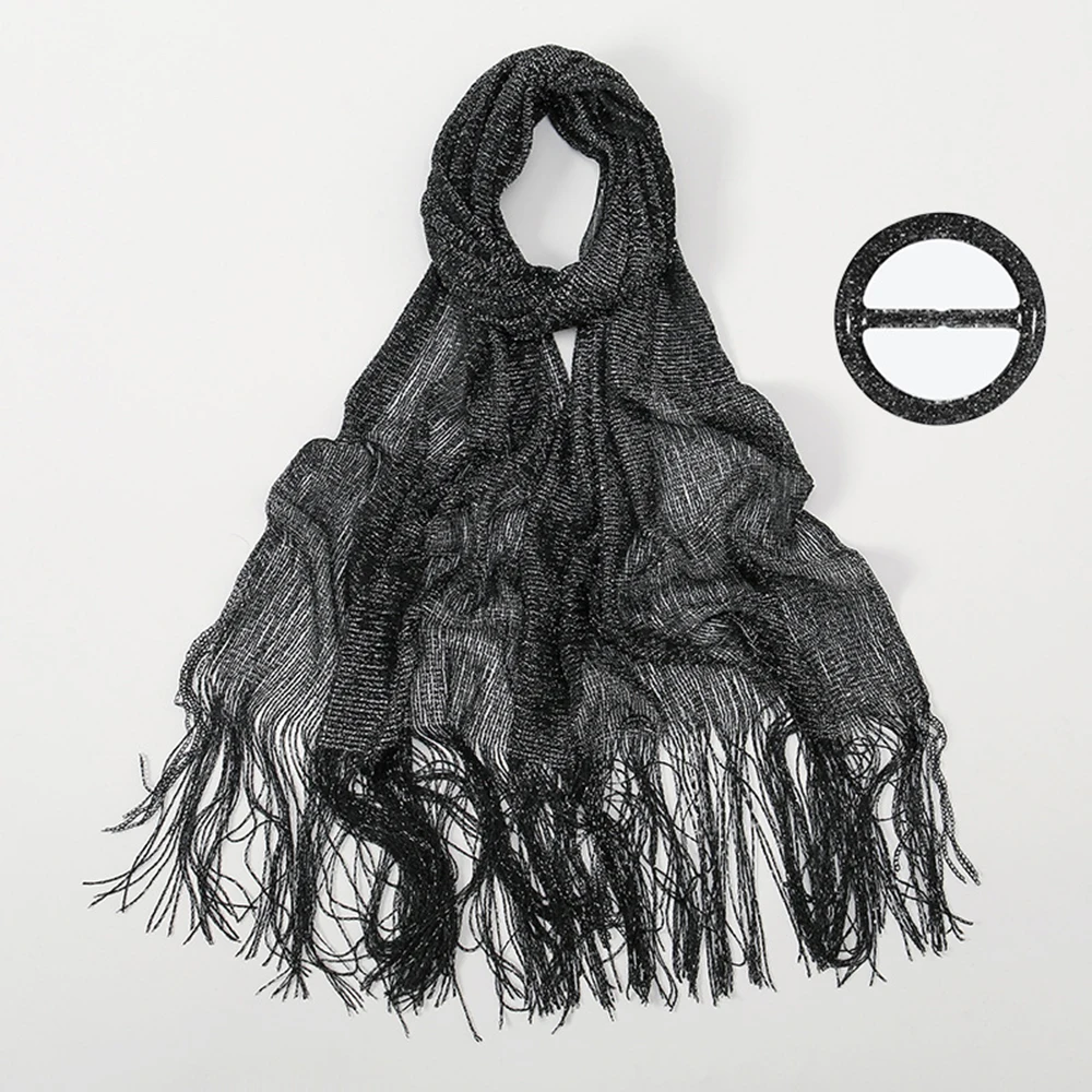 شال نسائي خفيف الوزن ومريح لحفلات الزفاف والمناسبات غير الرسمية مصنوع من خيوط البوليستر الناعمة #4