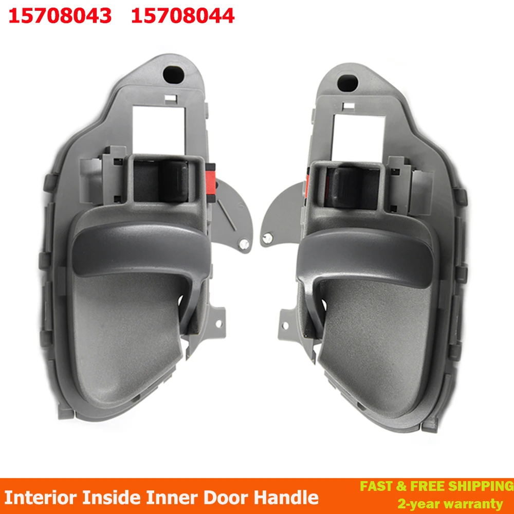 

15708043 15708044 Door Handles Inside Interior Gray Left & Right For Chevy GMC Tahoe Yukon