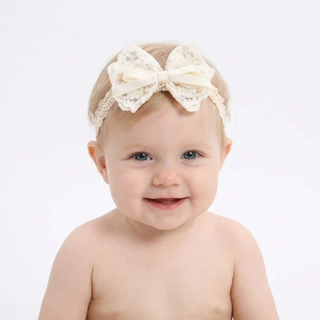 

Повязки на голову для девочек: мягкие эластичные кружевные повязки с бантом, детские тюрбаны, головные уборы для детей, аксессуары для волос для новорожденных и младенцев