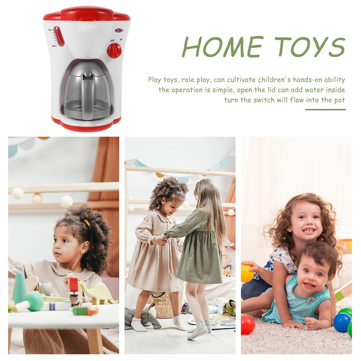 Jogando máquina de café fingir brinquedo criativo casa quebra-cabeça propósito educacional aparelho cozinha plástico leve