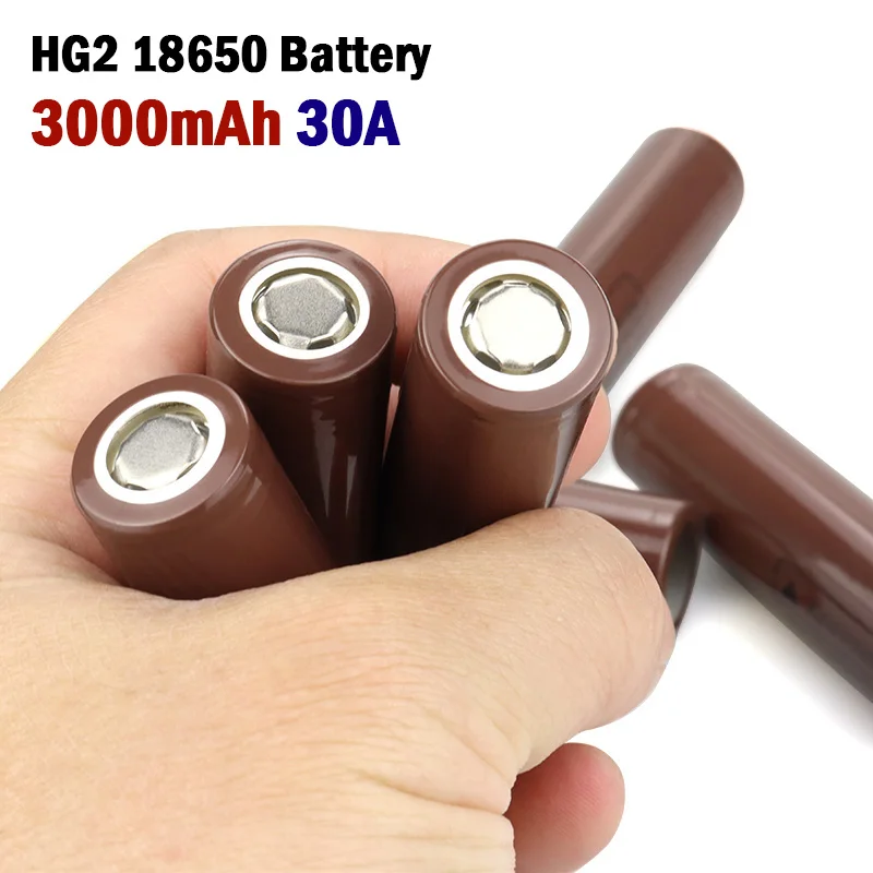 100% New Original INR 18650 3000mAh 3.7 V 10C HG2 Battery Rechargeable lithium-ion Batteries Power Cell