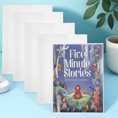 5 個再利用可能な防水ブックカバー透明 PP 保護カバー教科書用学校書籍保護