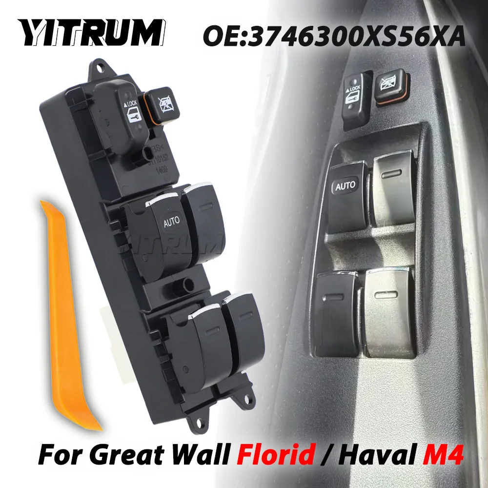 YITRUM For Great Wall Florid Haval M4 Power Window Switch 3746300XS56XA Car Electric Glass Lifter Control Regulator Button