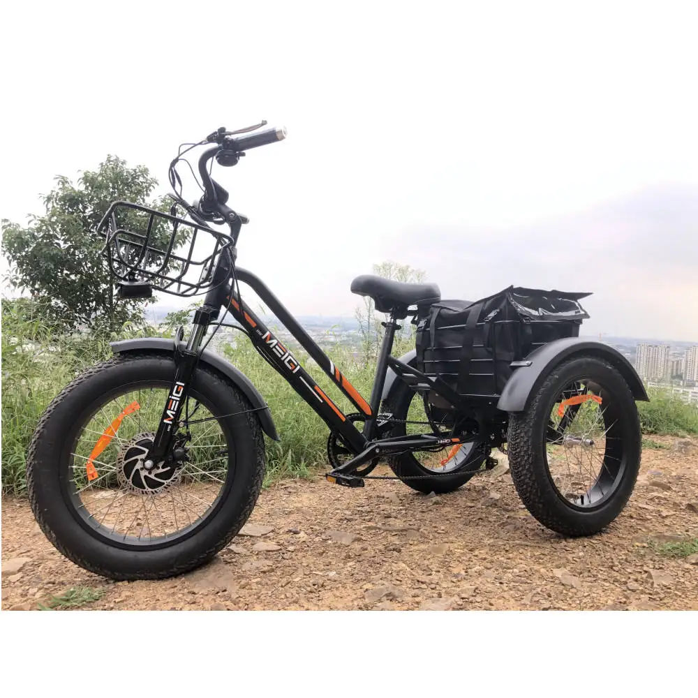 grossista adulti 750w/500W 3 ruote auto carico elettrico triciclo elettrico cinese triciclo elettrico per pneumatici grassi