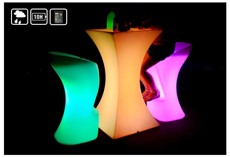 LED barre lumineuse table de cocktail barre lumineuse télécommande étanche