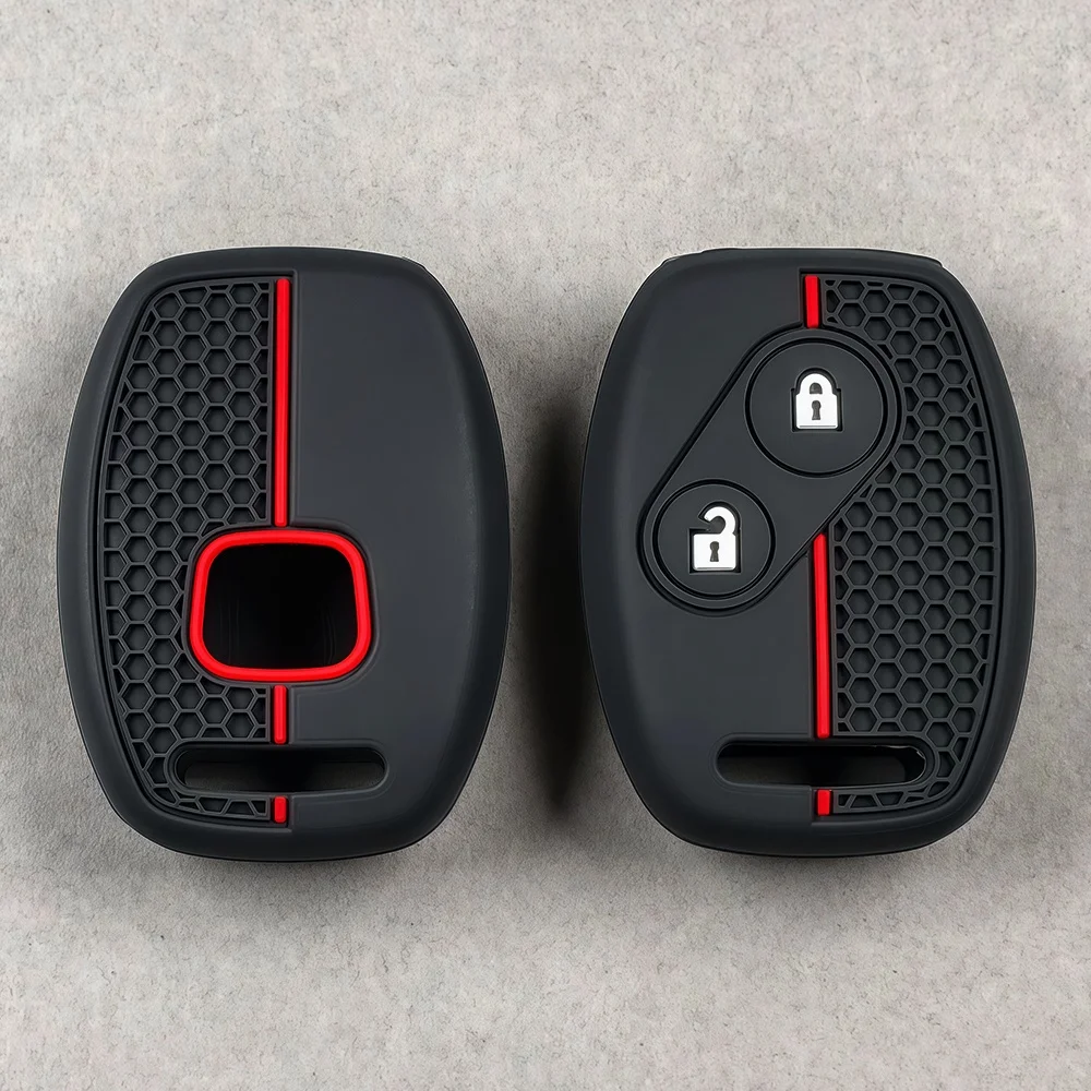 Coque de clé de voiture en Silicone à 2 boutons, housse de télécommande pour Honda CR-V Civic Insight Fit SRV FRV chord 7 Jazz Gr8 150 R
