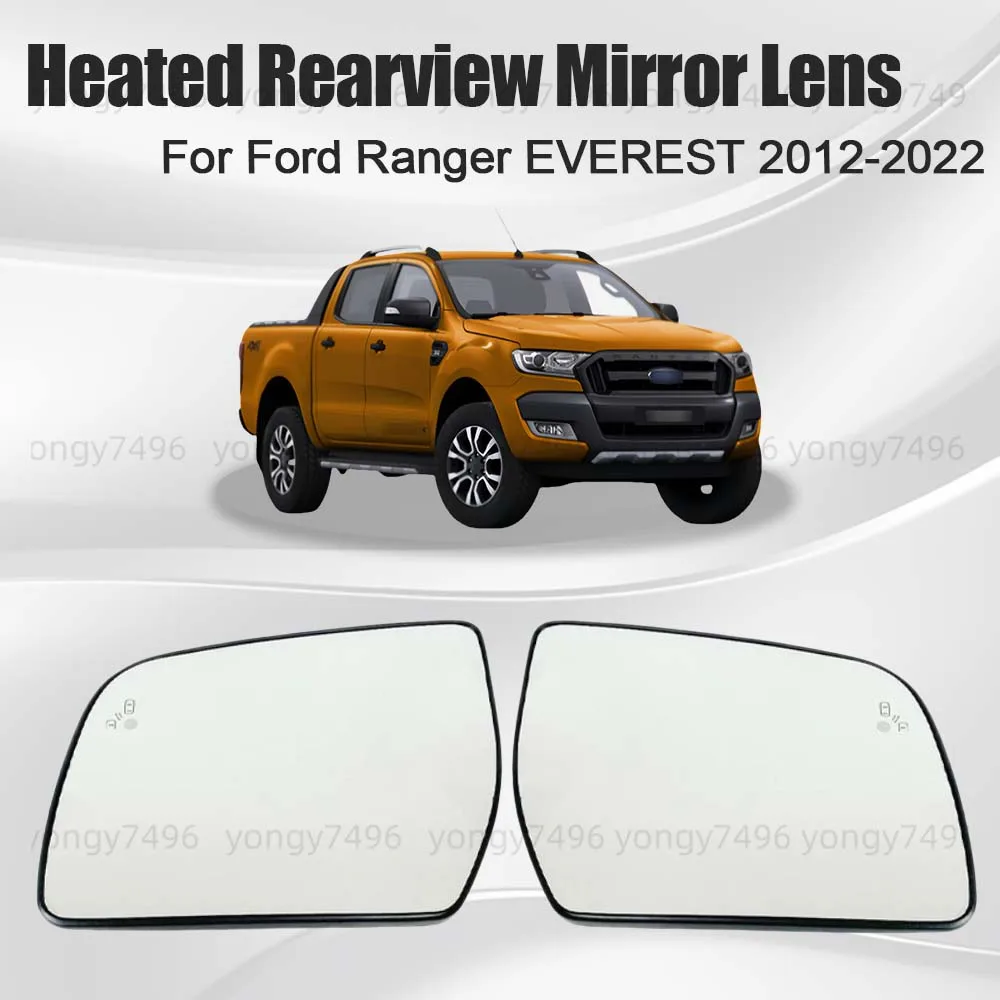 

Car Wide Angle Heated Rearview Mirror Lens For Ford Ranger EVEREST 2012-2022 Car Rearview Accessories With Auxiliary Funds