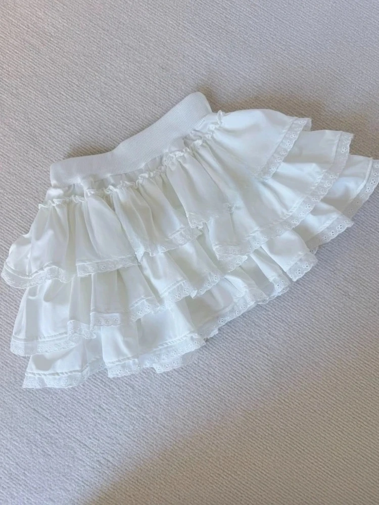 

Летняя винтажная тонкая готическая мини-юбка Y2k, женская корейская модная субкультура, лоскутная пышная юбка, эстетичная облегающая юбка в стиле ретро