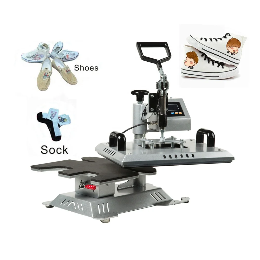 

3 In 1 Multifunction Digital Sublimation Transfer Heat Press Machine For Shoes Socks T-shirt Printing