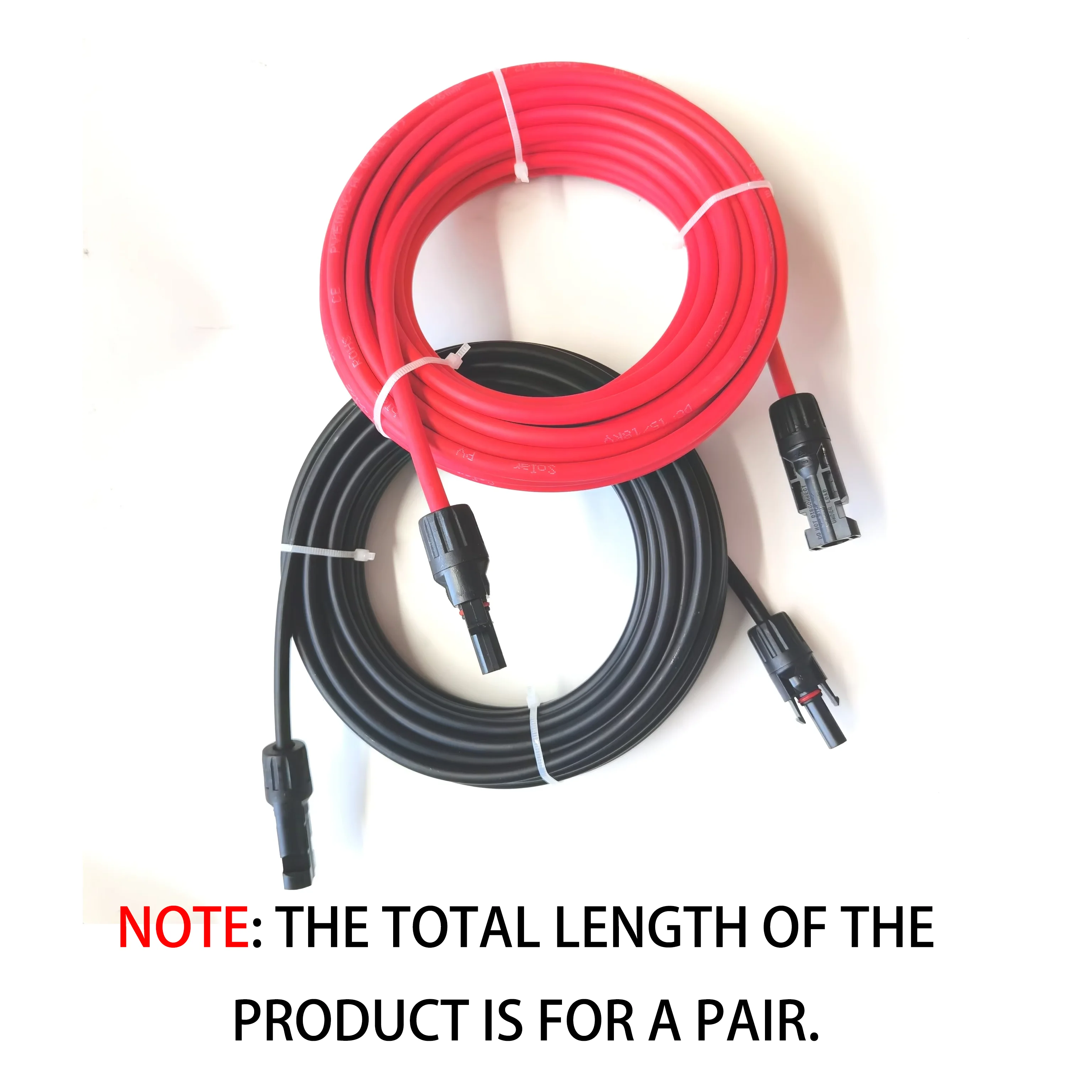 Outdoor Lighting Extension Cable - 1 ペア赤と黒のダブルエンドソーラー延長ケーブル、コネクタ付き 2-10 メートル 4mm2/6mm2 ソーラーパネルケーブル太陽光発電ワイヤー