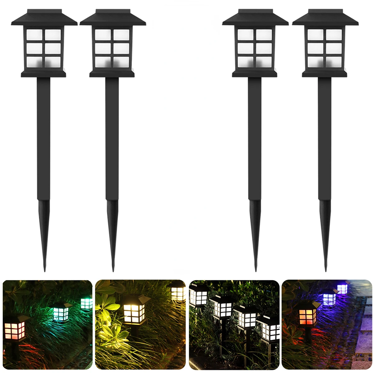 

4PCS Solar Lights Outdoor Waterproof Led Solar Power Garden Light Landscape/Yard/Patio/Driveway/Walkway Lighting Solar Light
