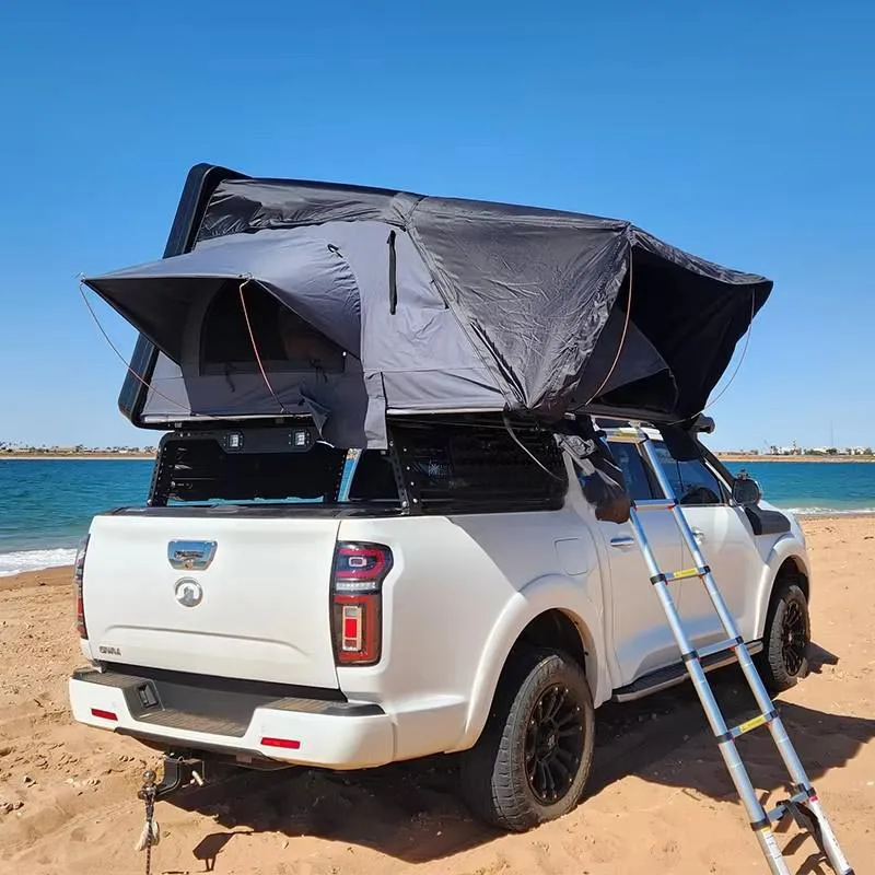 Waterproof Ultra Light Aluminum Hard Shell Rooftop Tent 4x4 Truck  Pickup Aluminum Side Open Roof Top Tent