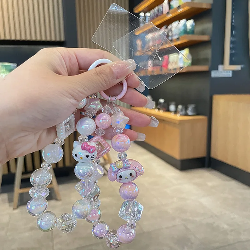 جديد سانريو كورومي بلدي ميلودي مفتاح سلسلة قلادة Kawaii اكسسوارات الديكور جراب هاتف سلسلة معلقة منع فقدان هدايا الأطفال