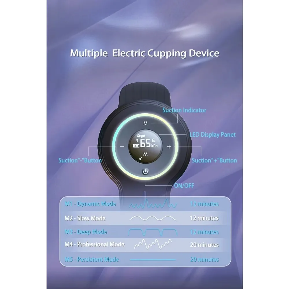 Rechargeable Smart Cupping Cups Therapy Massager Red Light Cupping Set Vacuum Cupping Therapy Equipment