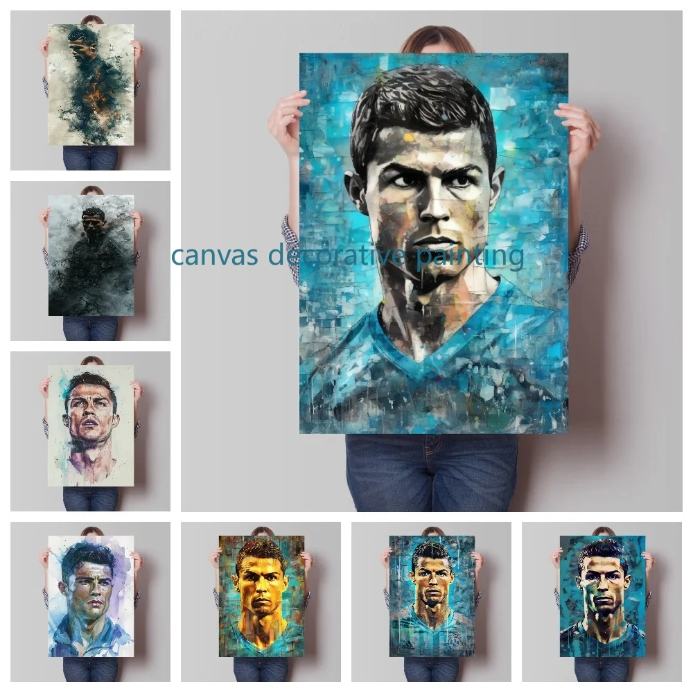 Football Star Cristiano Ronaldo Canvas Painting HD Posters Bedroom Home Decoration Friendchildren's Gift Art Paintings