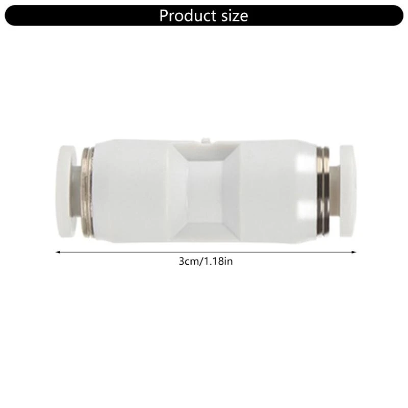 3PCS PTFE Connector Tubo Ajuste Pneumático Conector Rápido 1,75mmm Filamento