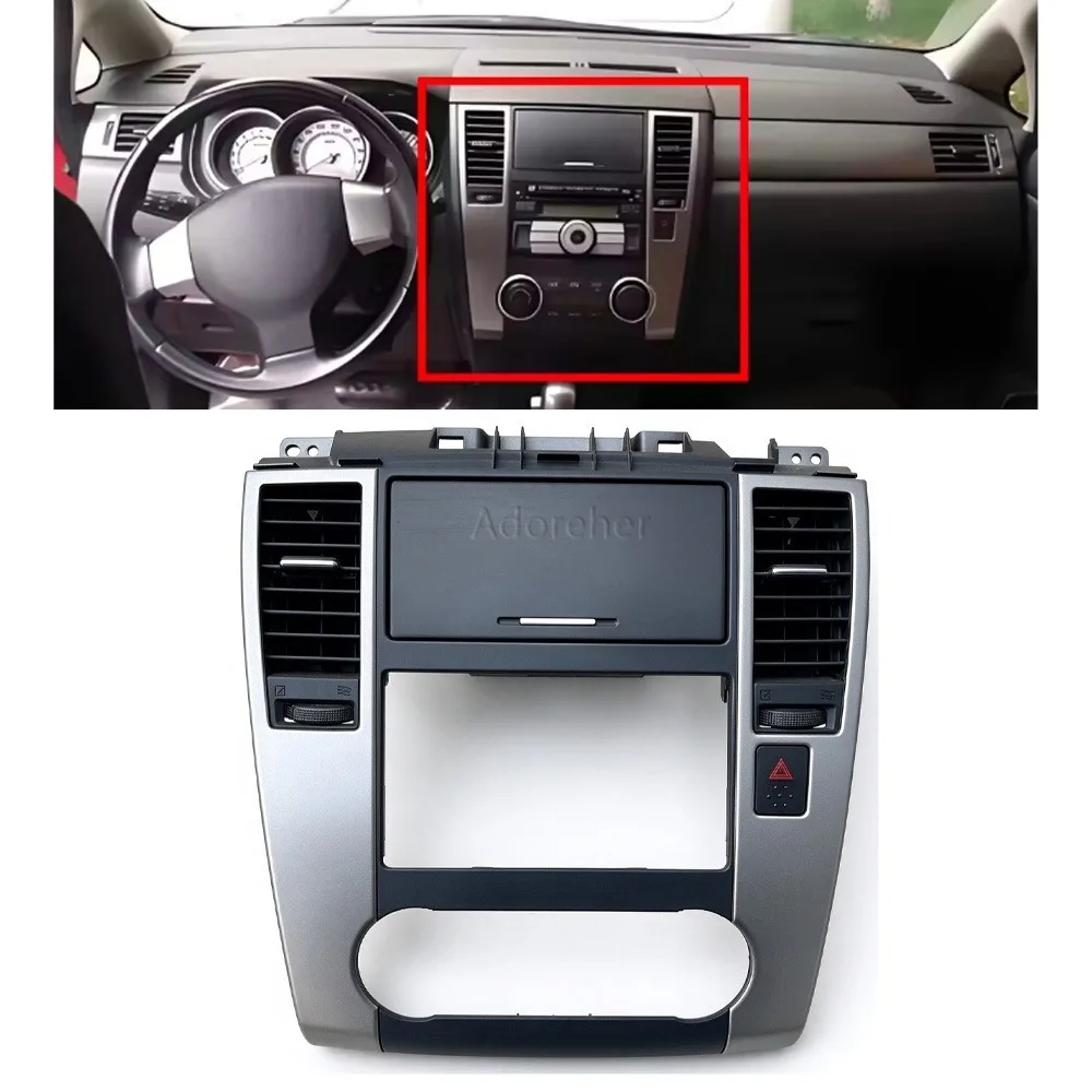 1PC Car Air Vent Outlet Air-condition Installation Fresh Air Outlet Vent Center Grille Fit for Nissan Tiida Accessories