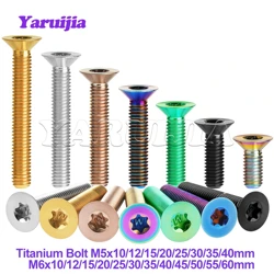 Titanium Bolt M5/M6x10/12/15/20/25/30/35/40/45/50/55/60mm Countersunk Torx Head Screw Fastener for Bicycle Motorcycle Car