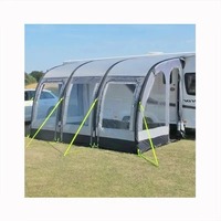 5-Person RV Awning,300d Oxford Cloth UV Resistant Waterproof,Outdoor RV Tent for Camper Trailer,ABS Inflatable Valve