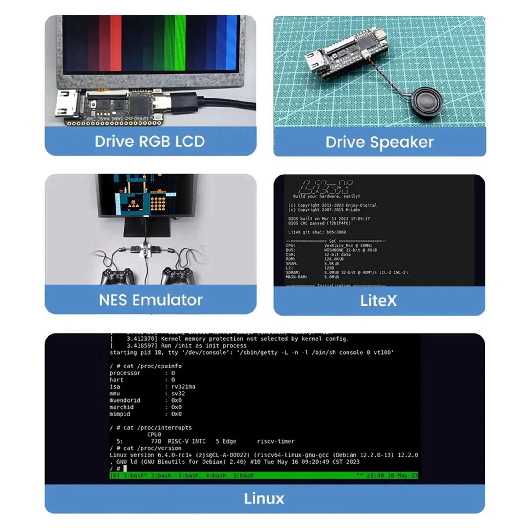 2X Tang Nano 20K FPGA Development Board RISCV Linux for Retro Game Player