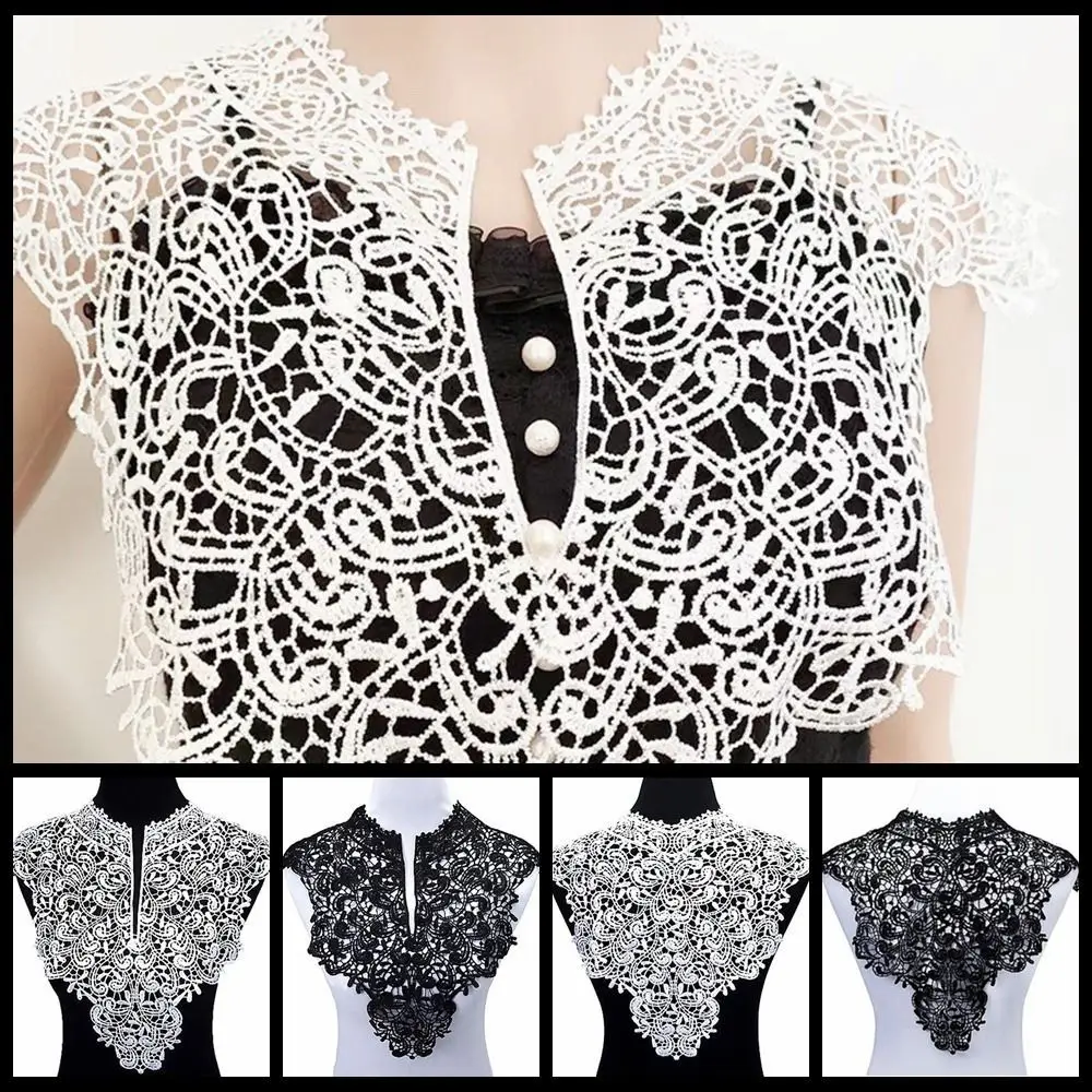 

Elegant Detachable Lace Neckline Collarband Embroideried Fabric Hollow Neckline Hollow Women Neckline Sewing