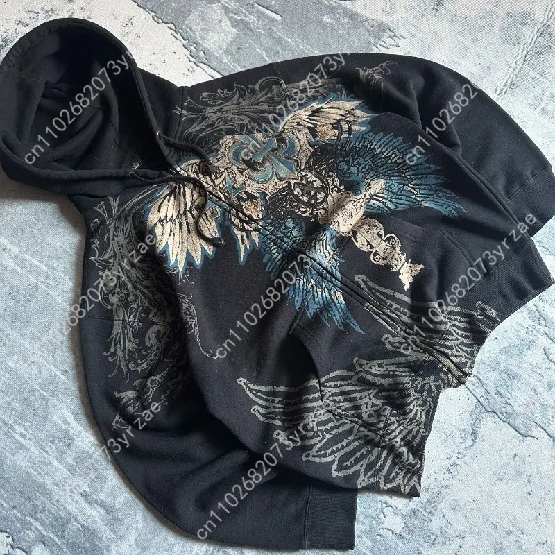 

Retro Mens Womens Zip Up Hoodie Fashion Comfortable Breathable Gothic Vintage Hip-hop Popular Casual Punk Sports Sweater Coats