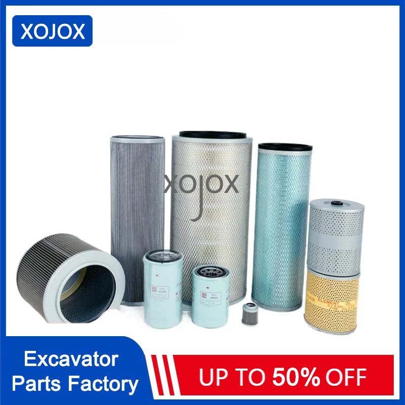 XOJOX For Kobelco SK300/320/350 excavator accessories engine oil diesel filter element return oil suction pilot