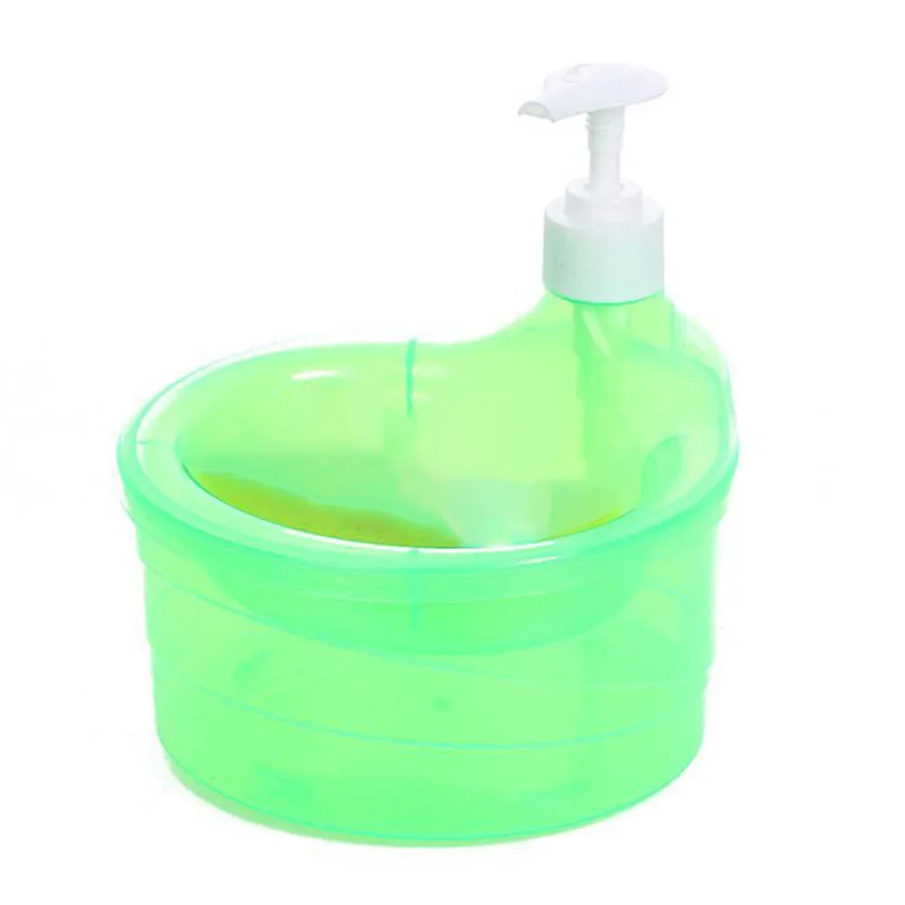 Practical Dish Brush Wash Sponge Widely Used 2 In 1 Cleaning Tools Kitchen Dishwasher PE Material Soap Dispenser