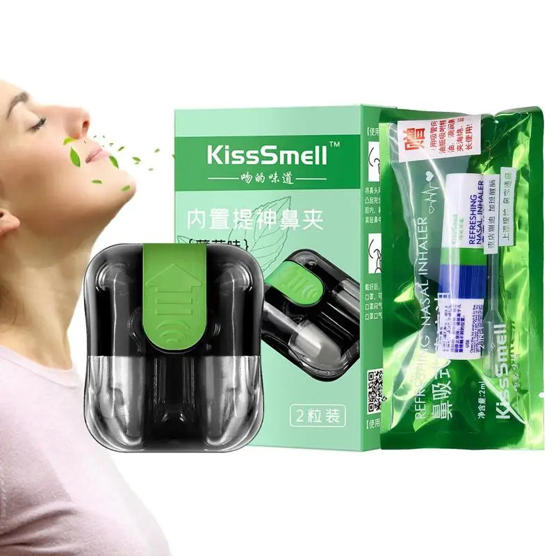 

Aromatherapy Nasal Stick Nose Clip Design Portable Inhaler Box Stimulating Scent And Energy Vapors Nasal Inhaler For Travel Car