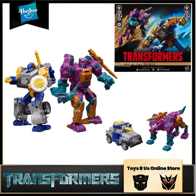 

In Stock Takara Tomy Transformers Toys Age of The Primes Carnivac Fisitron Model Robot Collection Action Figures Toy Gifts