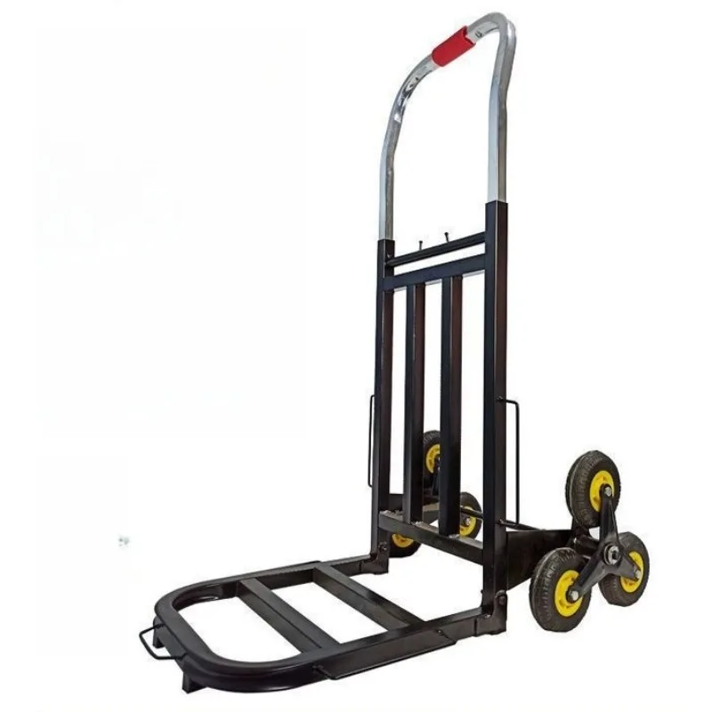 Stairs to deliver goods, hand-trailer, folding and climbing to carry heavy-duty ladder trucks, portable