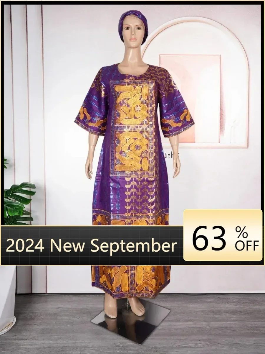 

African Dresses for Women Traditional Africa Clothing Dashiki Ankara Outfits Gown Abayas Robe Muslim Kaftan Maxi Long Dress 2024