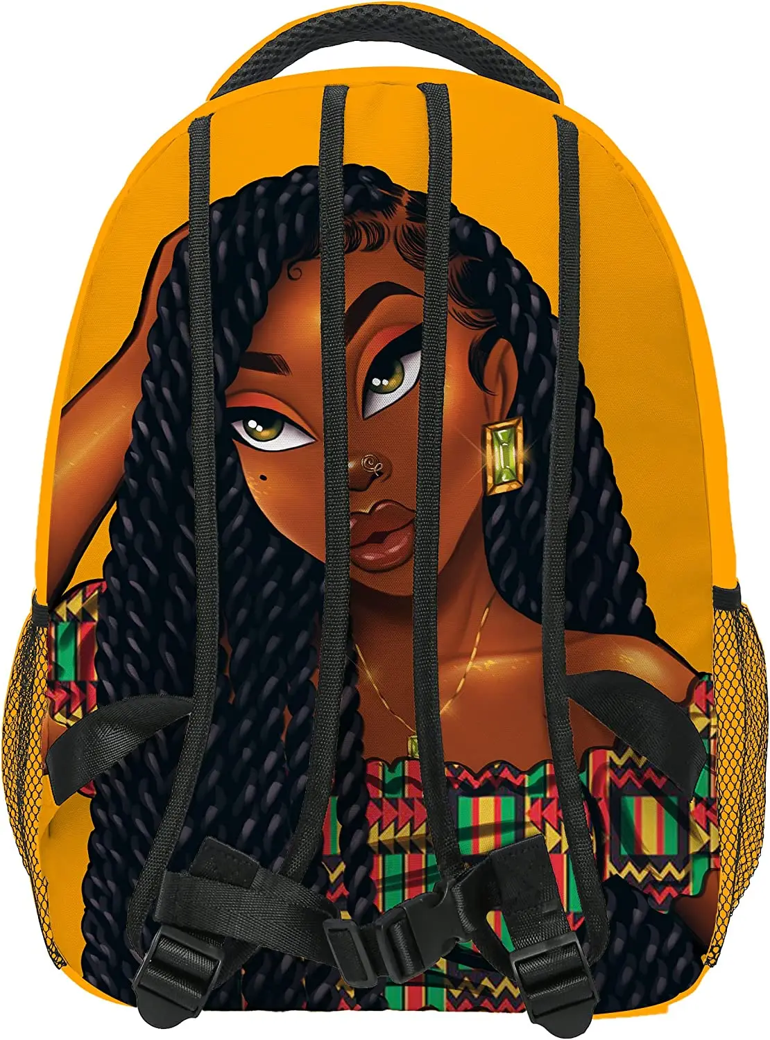 Black Girl Backpack School African Girl Backpack Kawaii Laptop Backpack Cute BookBag for Girls Women Work School