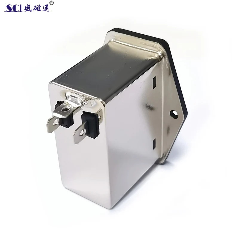 XD-IC3-6 Installed In Product Housing Support AC 250V 6A Rocker Switch Fused Female Connector Socket Power EMI Filter