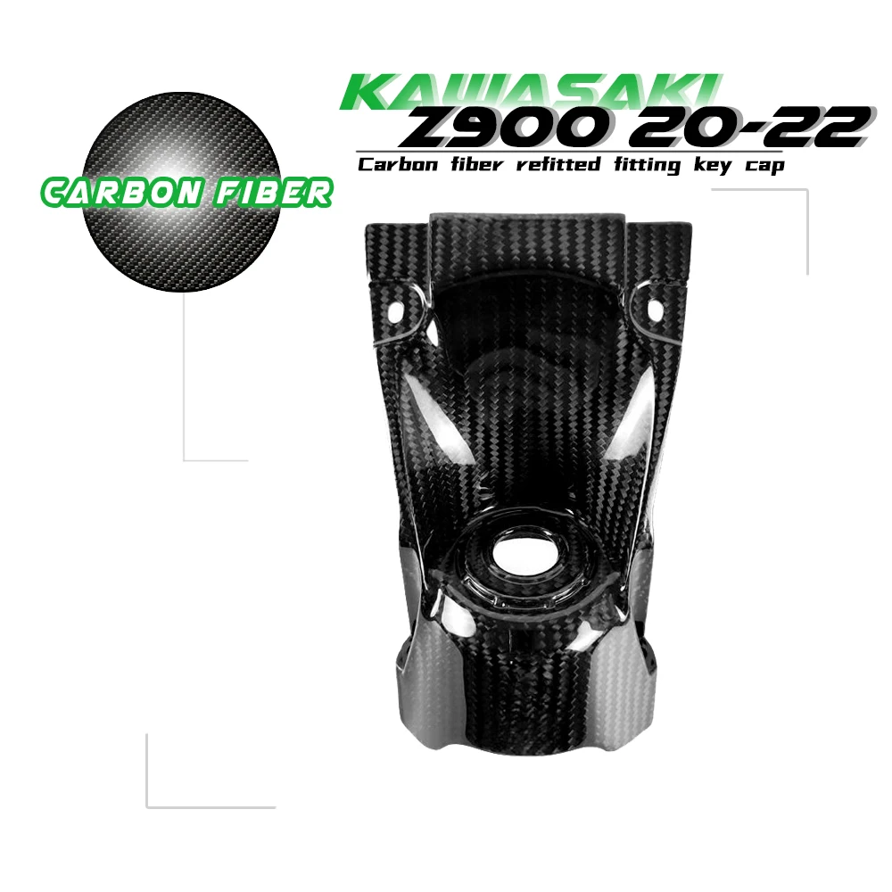 

For Kawasaki Z900 2020 2021 2022 100% Full Carbon Fiber Refitted Fitting Key Cap Cover Fairing Motorcycle