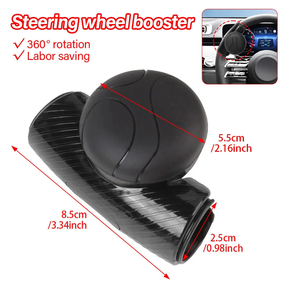 360 Car Steering Wheel Booster Labor-Saving Ball Driving Artifact, Multifunctional High-End One Handed Steering Assistance